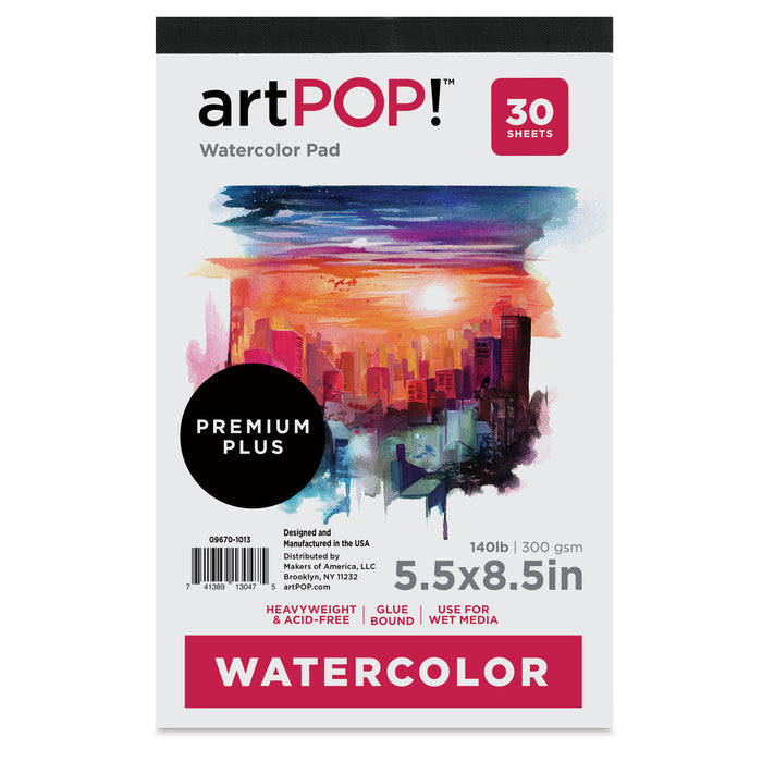 artPOP! Watercolor Pad - 5-1/2" x 8-1/2", 30 sheets