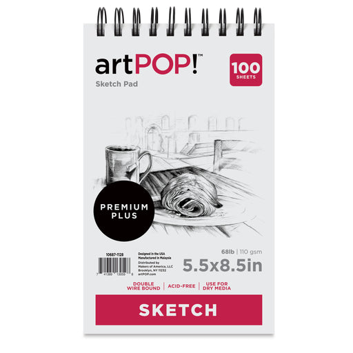 artPOP! Sketch Pad - 5-1/2" x 8-1/2", 100 sheets, front of pad View 2