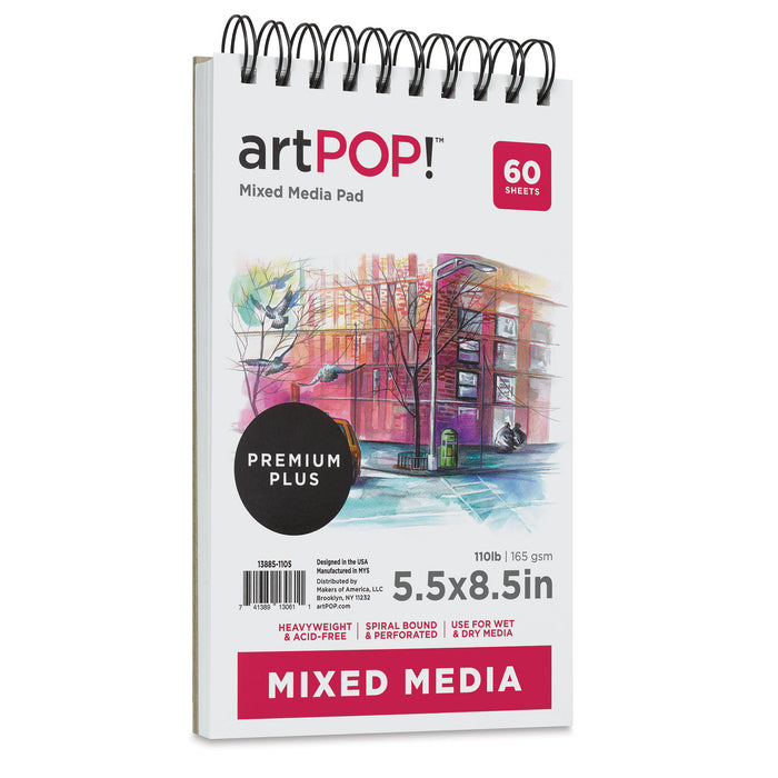 artPOP! Mixed Media Pad - 5-1/2" x 8-1/2", 60 sheets