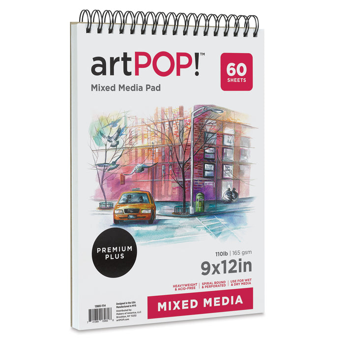artPOP! Mixed Media Pad - 9" x 12", 60 sheets