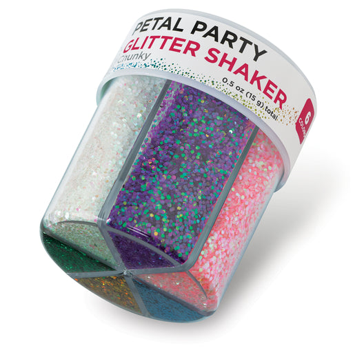 Glitter Shaker - Petal Party, 0.5 oz, side of shaker View 1