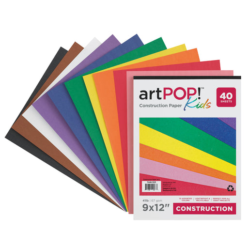artPOP! Kids Construction Paper Pad (sheets fanned out) View 1