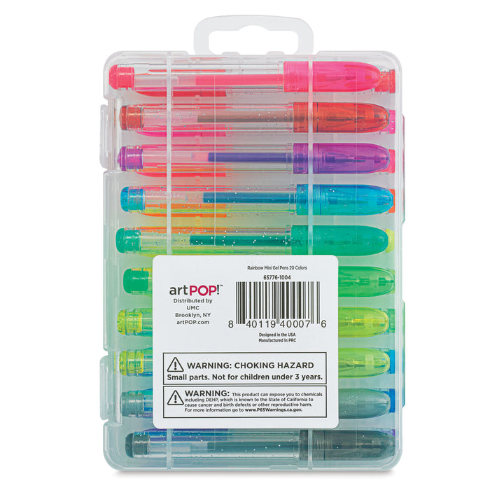 artPOP! Mini Gel Pens - Set of 20 (Back of package)