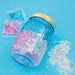 Glitter Packs - Chunky, Assorted Colors, 0.07 oz, Pkg of 12 (Glitter on mason jar)