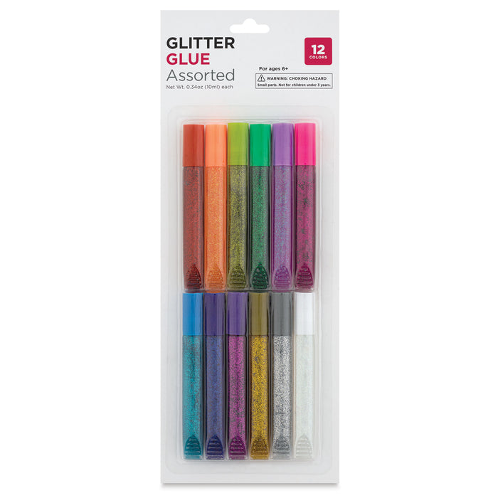 Glitter Glue, Set of 12 (In package)