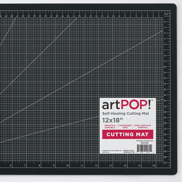 artPOP! Self-Healing Cutting Mat - 12" x 18" (Close-up of bottom right corner and label)