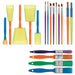 Craft Brush Assorted Set (Brushes grouped by type)