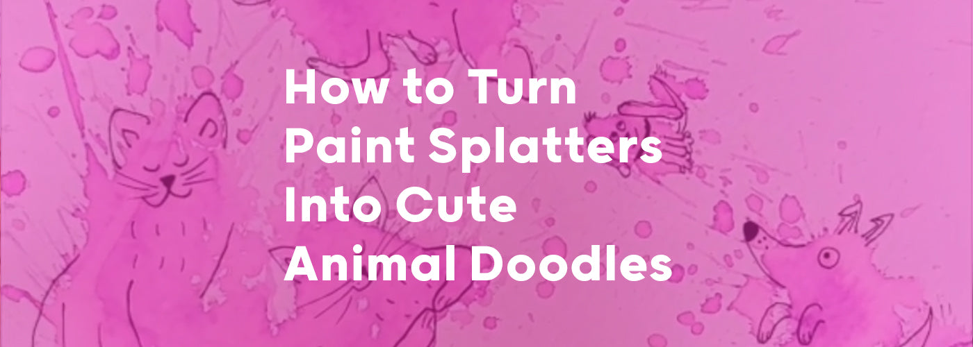 How to Turn Paint Splatters Into Cute Animal Doodles