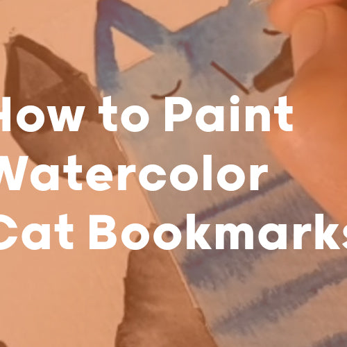 How to Paint Watercolor Cat Bookmarks
