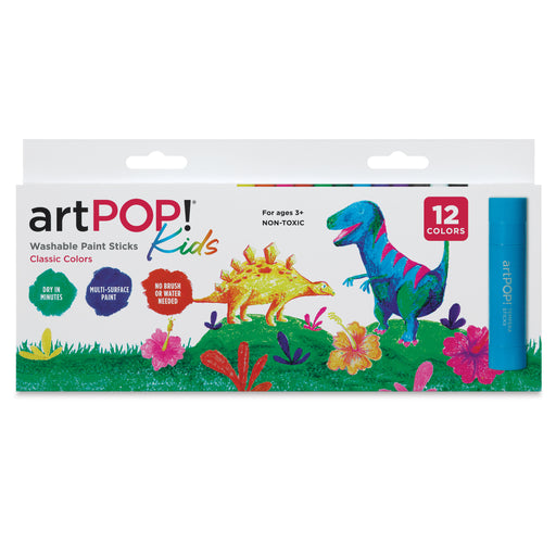 artPOP! Kids Washable Paint Stick Set - Set of 12, Classic Colors, packaging View 2