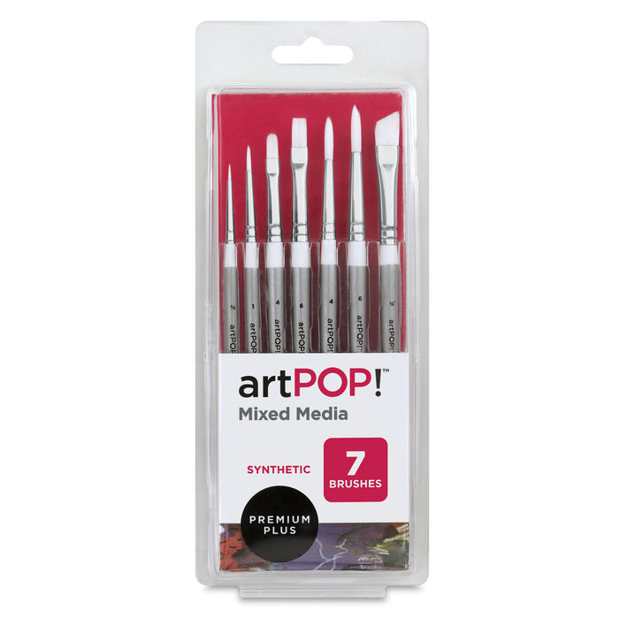 artPOP! Premium Plus Synthetic Mixed Media Brush Set (Front of package)