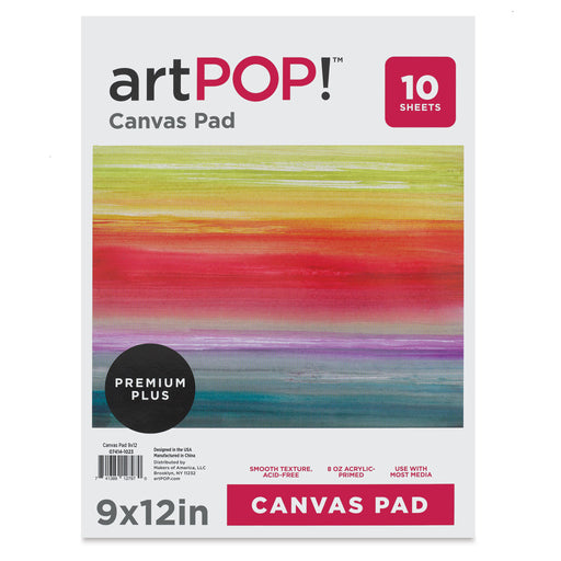 artPOP! Canvas Pad - 9" x 12", 10 Sheets, front of pad View 2
