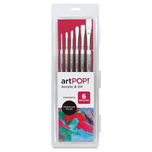 artPOP! Premium Plus Synthetic Acrylic & Oil Brush Set (Front of package) View 2