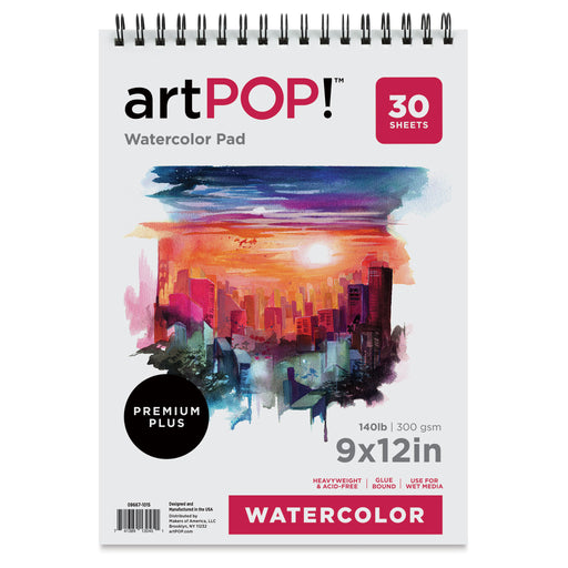 artPOP! Watercolor Spiral Bound Pad - 9" x 12", 30 sheets View 2
