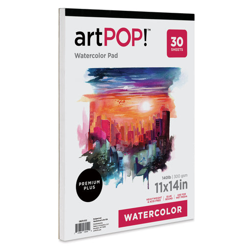 artPOP! Watercolor Pad - 11" x 14", 30 sheets, front of pad View 1