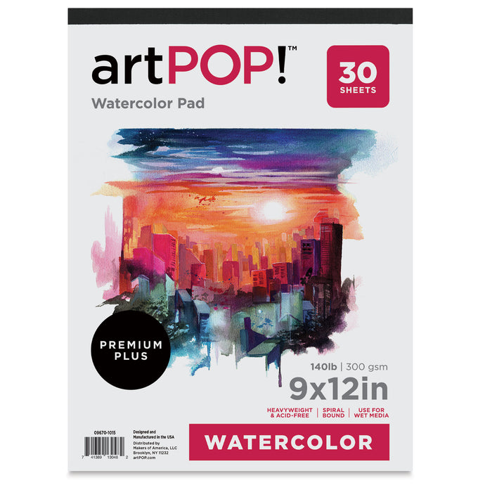 artPOP! Watercolor Pad - 9" x 12", 30 sheets