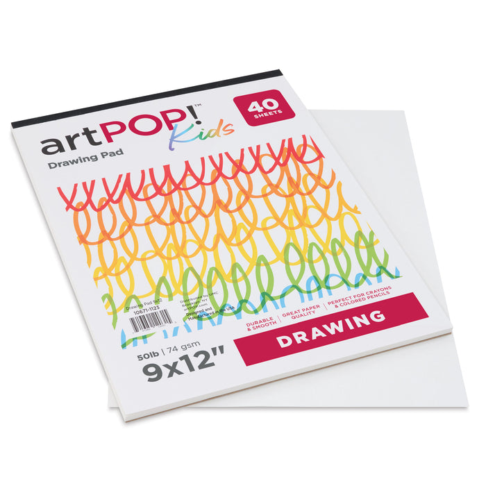 artPOP! Kids Drawing Pad - 9" x 12" (pad laying on top of a single sheet)