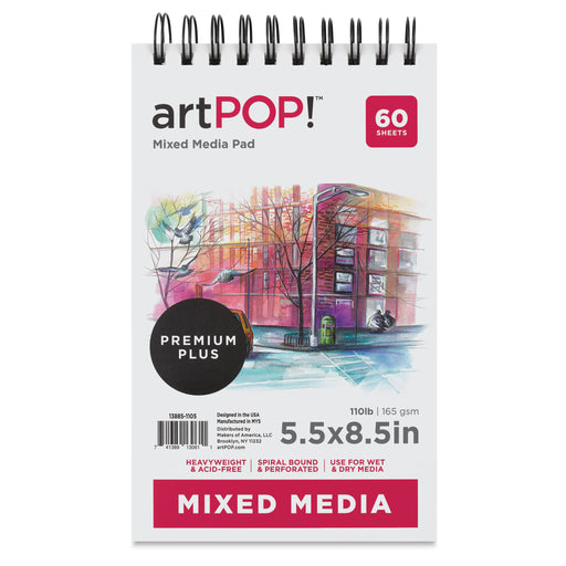 artPOP! Mixed Media Pad - 5-1/2" x 8-1/2", 60 sheets, front of pad View 2