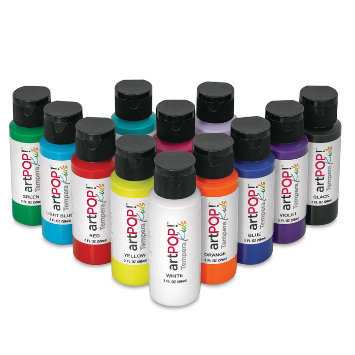 artPOP! Kids Tempera Paint Set - Set of 12 (Set outside of packaging)