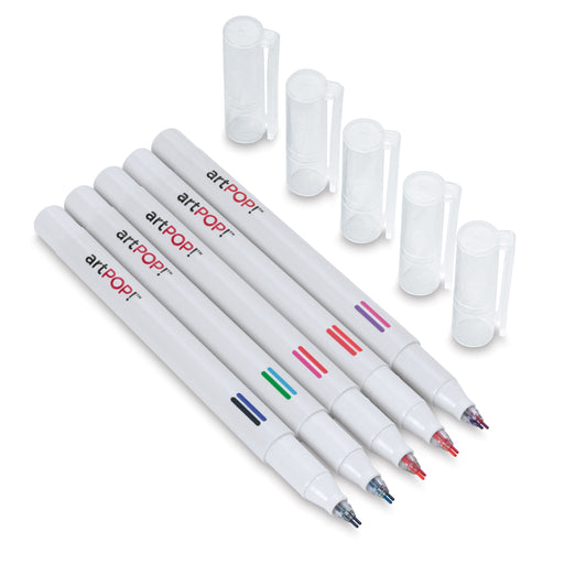 artPOP! Double Tip Markers - Set of 5, with caps off View 1