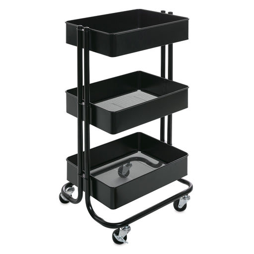 artPOP! 3-Tier Rolling Cart - Black View 1