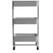 artPOP! 3-Tier Rolling Cart - Gray (Front of cart)