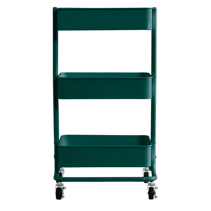 artPOP! 3-Tier Rolling Cart - Green (Front of cart)