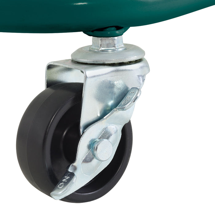 artPOP! 3-Tier Rolling Cart - Green (Close-up of locking wheel)