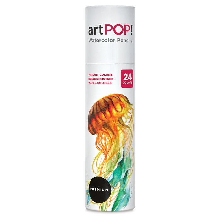 artPOP! Premium Watercolor Pencils - Set of 24 (front of canister)