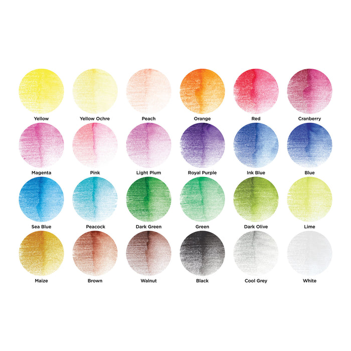 artPOP! Premium Watercolor Pencils - Set of 24 (swatches of included colors)