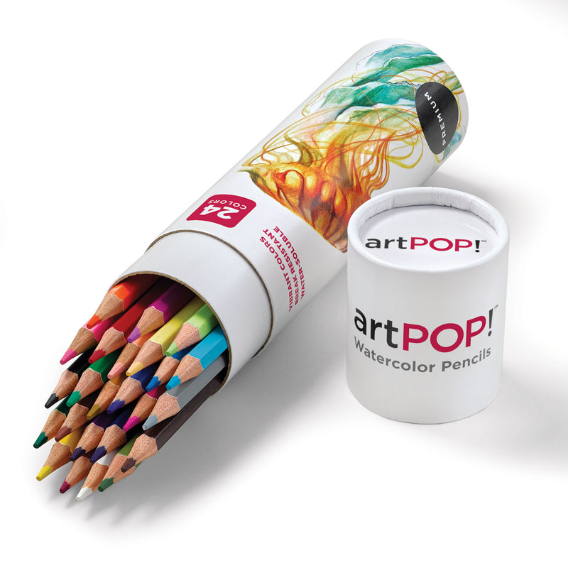 artPOP! Premium Watercolor Pencils - Set of 24 (pencils in canister)