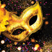 Glitter Shaker - Glitz & Glam, 0.5 oz, masquerade mask finished with black tie glitter