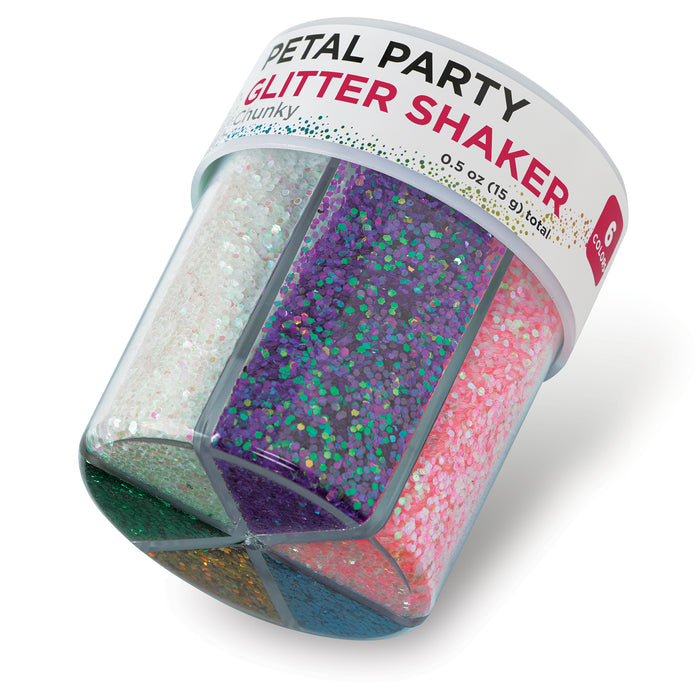 Glitter Shaker - Petal Party, 0.5 oz, side of shaker