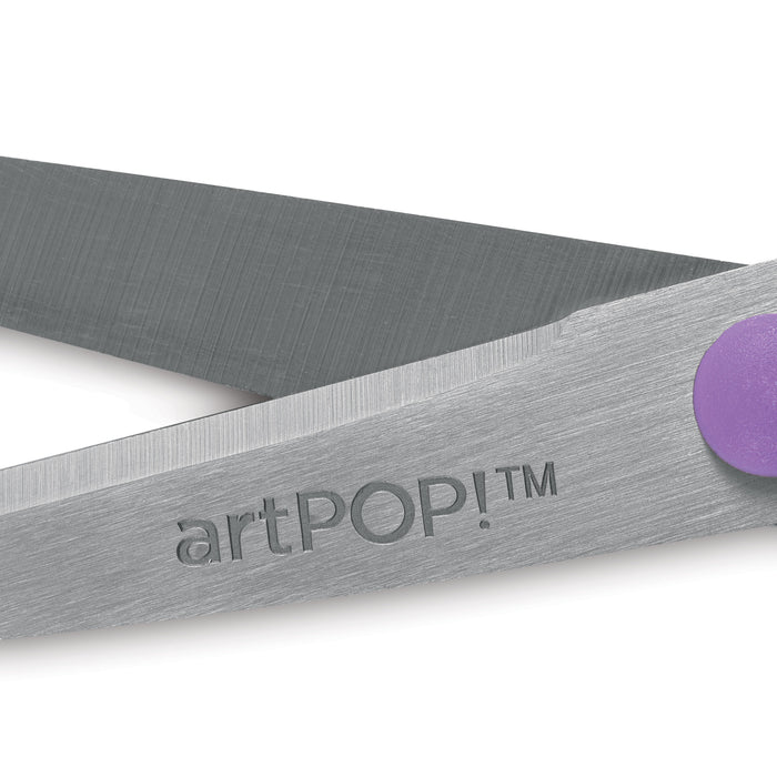 artPOP! Soft Grip Scissors - 8-1/4", close-up of artPOP! logo