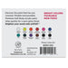 artPOP! Soft Body Acrylic Paint Sets - Set of 12, Primary Colors, 2 oz bottles (Back of packaging)