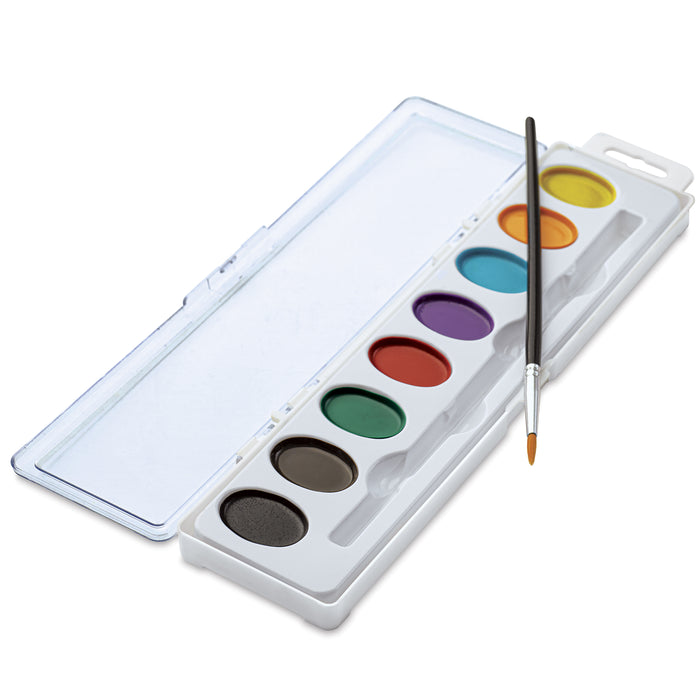 artPOP! Oval Watercolor Pan Set - Set of 8, Assorted Colors, open set