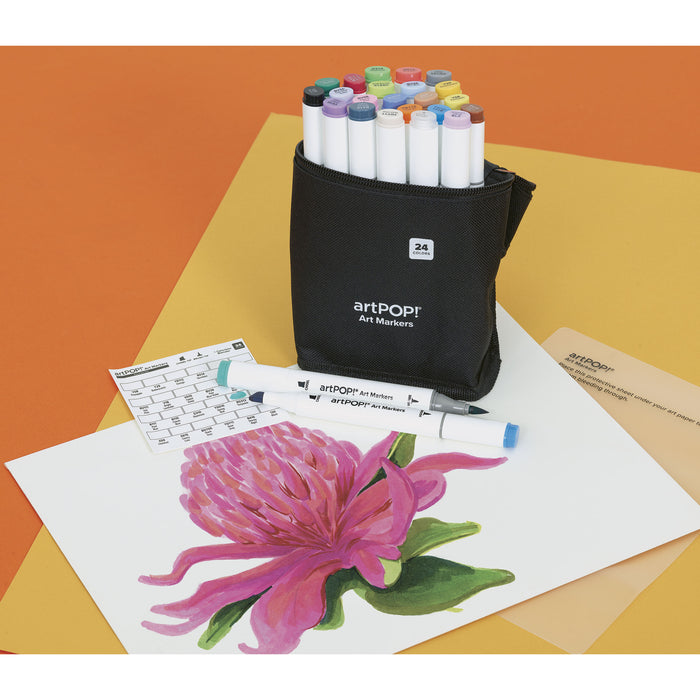 artPOP! Chisel and Brush Dual Tip Alcohol Marker Set - Set of 25, Assorted