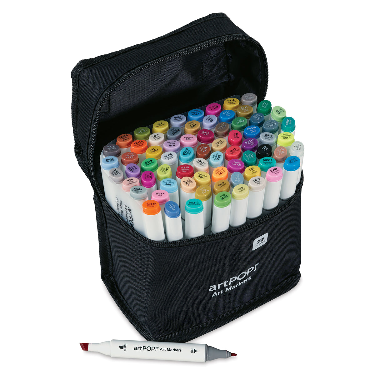 Two Marker Dual Tip Alcohol Art Markers, Chisel and Fine Tip, Set of 73 | artPOP!
