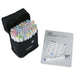 artPOP! Chisel and Fine Dual Tip Alcohol Marker Set - Set of 49, Pastel, swatch card next to packaging
