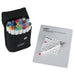 artPOP! Chisel and Fine Dual Tip Alcohol Marker Set - Set of 25, Assorted, swatch card next to packaging