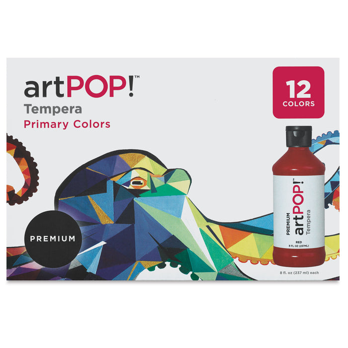 artPOP! Tempera Paint Set - Set of 12 (Front of packaging)