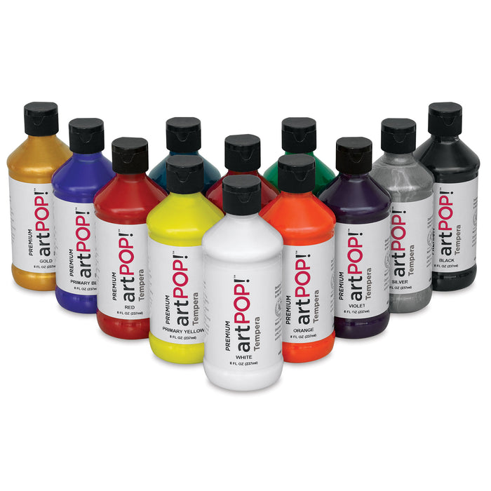 artPOP! Tempera Paint Set - Set of 12 (Bottles outside of packaging)