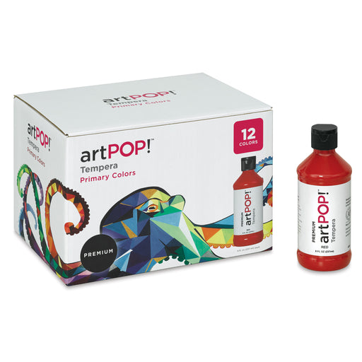 artPOP! Tempera Paint Set - Set of 12 (Red bottle outside packaging) View 1