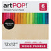 artPOP! Wood Panel Pack - 12" x 12", Pkg of 6 (Front of packaging)