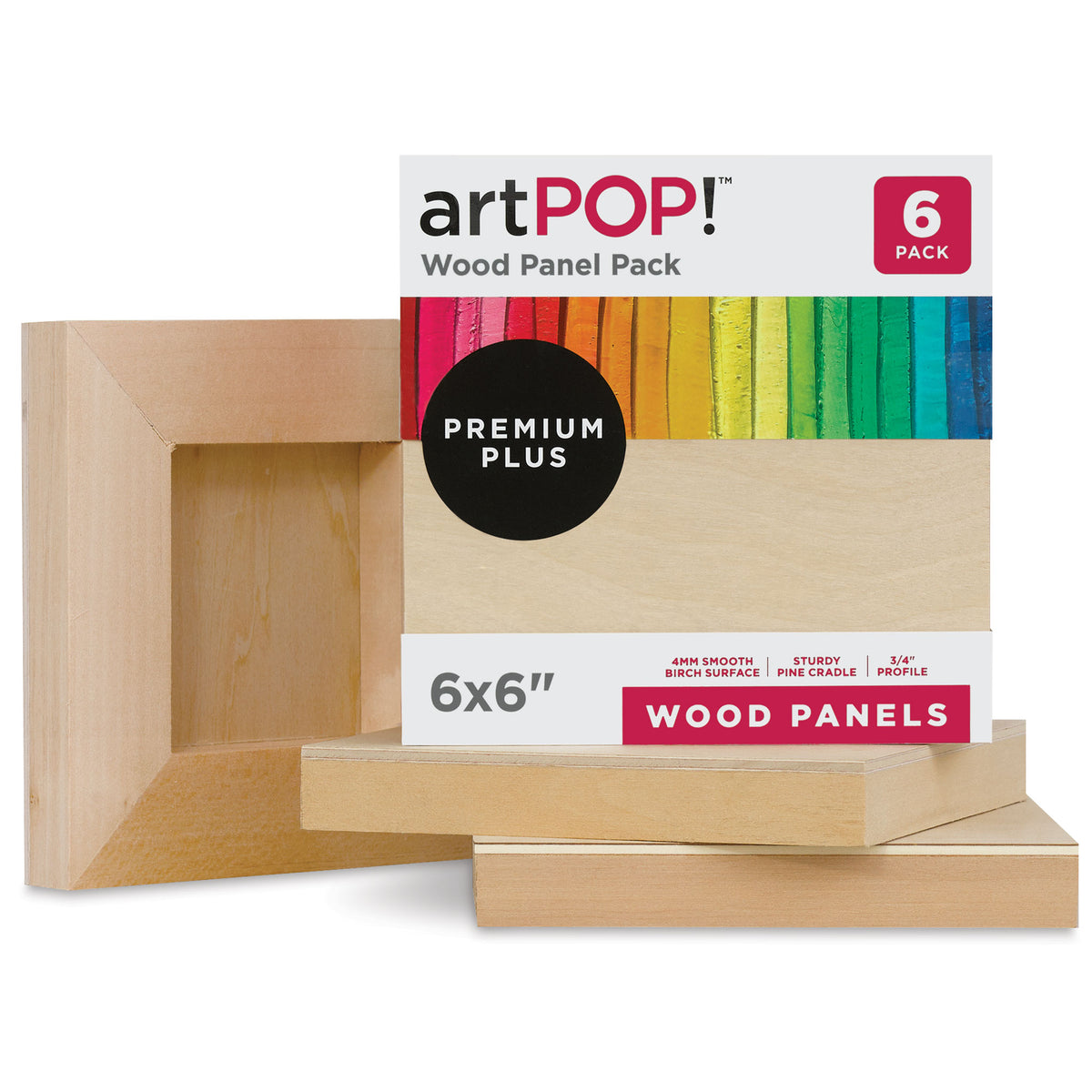 Stretched Canvas Pack - 6 x 6, Pkg of 5