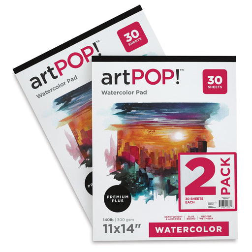 artPOP! Watercolor Pads - 11" x 14", 30 sheets, Pkg of 2 View 1