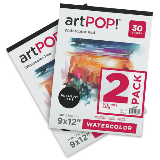 artPOP! Watercolor Pads - 9" x 12", 30 sheets, Pkg of 2 View 1