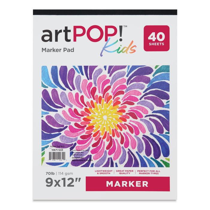 artPOP! Kids Marker Pad - 9" x 12", 40 Sheets (front cover of the pad)
