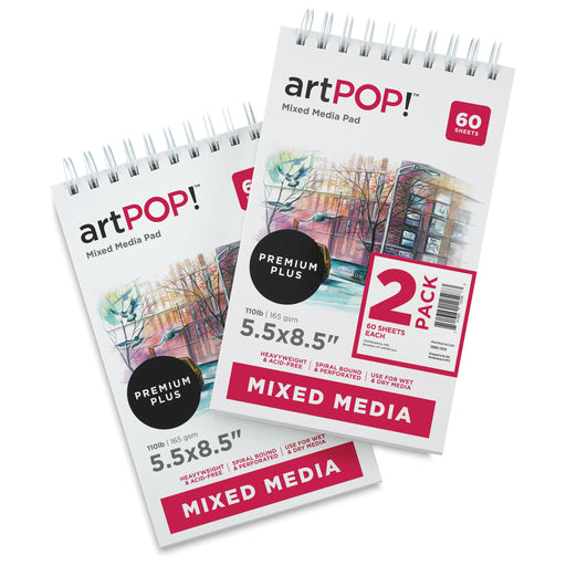 artPOP! Mixed Media Pads - 5-1/2" x 8-1/2", 60 sheets, Pkg of 2 View 1