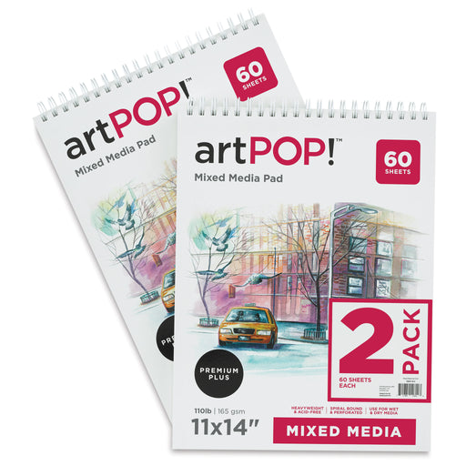 artPOP! Mixed Media Pads - 11" x 14", 60 sheets, Pkg of 2 View 1